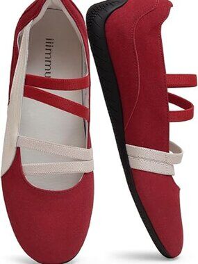 Women’s Mary Jane Ballet Flats Sneakers | Elastic Strap Comfort Shoes